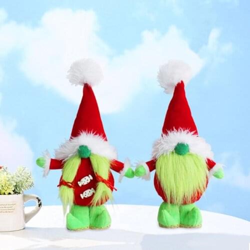 Christmas Green Beard Dwarf Gnome Doll Ornaments Cute Cartoon Dwarf Elf Home wholesales