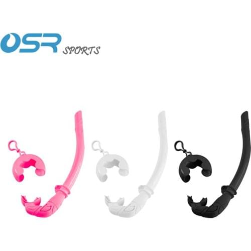 Snorkel for free diving wet silicone with storage package