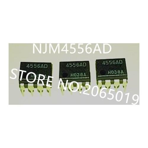 10PCS NEW NJM4556AD NJM4556A 4556AD DIP-8 Operational amplifier chip