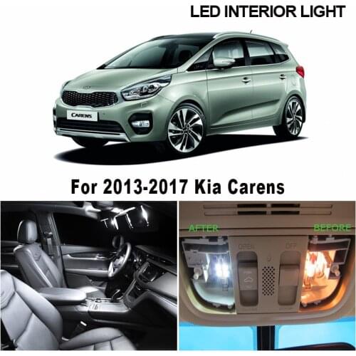 11pcs Canbus Car LED Interior Dome Map Reading Light Kit For Kia Carens For Rondo 2013 2014 2015 2016 2017 License Plate Lamp