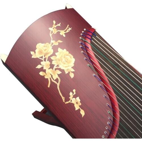 21 Strings 163cm Guzheng Redwood Grass Flower Teaching and Playing Zither