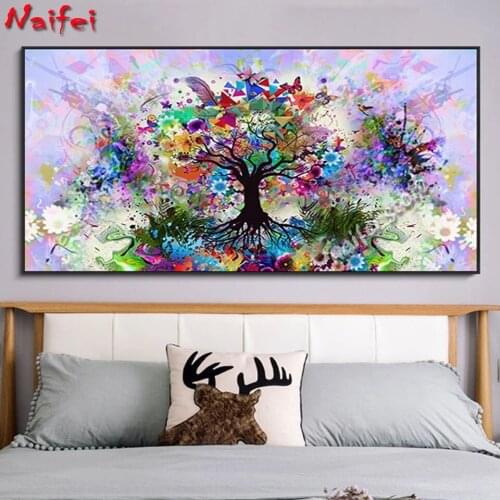 Abstract Colorful Flower Tree Diy diamond painting cross stitch kits For Living Room 5d full Square/round diamond embroidery