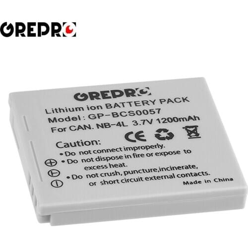 1Pc 1200mAh NB-4L NB4L Battery for Canon IXUS 30 40 50 55 60 65 80 100 I20 110, 115, 120, 130 is 117, 220, 225, 230, 255 H