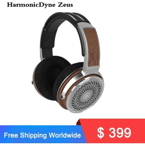 HarmonicDyne Zeus Acoustic 50mm Dynamic Music Monitor DJ Studio Audiophile Musician Over Head Stereo MMCX Headphone Earphones