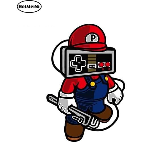 HotMeiNi 13cm x 8.7cm Super Mario Gamepad Car Stickers Waterproof on Motorcycle 3D Vinyl Decals Car Body Bumper Car Wrap