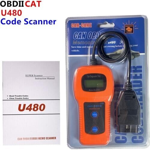 DHL10pcs Free U480 OBDII OBD2 Scanner Diagnostic Tool Memo Scan tool Engine Scanner Automotive Scanner Diagnostic-tool