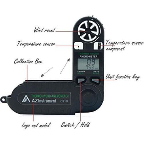 Digital AnemometerHand-held Wind Speed Air Temperature Measuring Tester