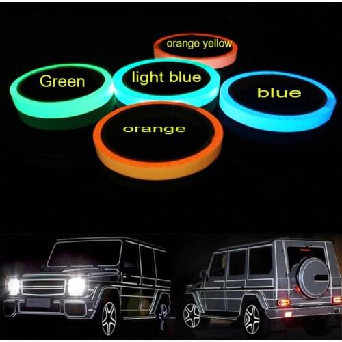 Colorful Glow Tape Self-adhesive Sticker Removable Luminous Tape Fluorescent Glowing Dark Striking Night Warning Luminous Tape