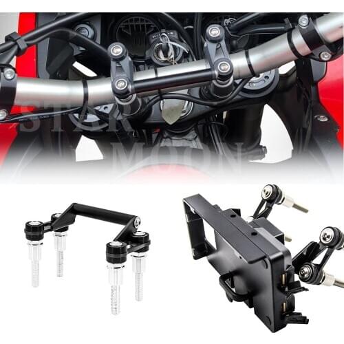 Handlebar Risers Mobile Phone Bracket 12mm GPS Motorcycle Navigation Holder For Honda CRF1000L Africa Twin CRF1000L ADV Sports