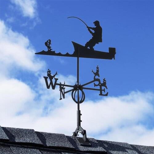 Stainless Steel Weathervane Weather Vane Yard Farm Scene Decor 50cm Tall