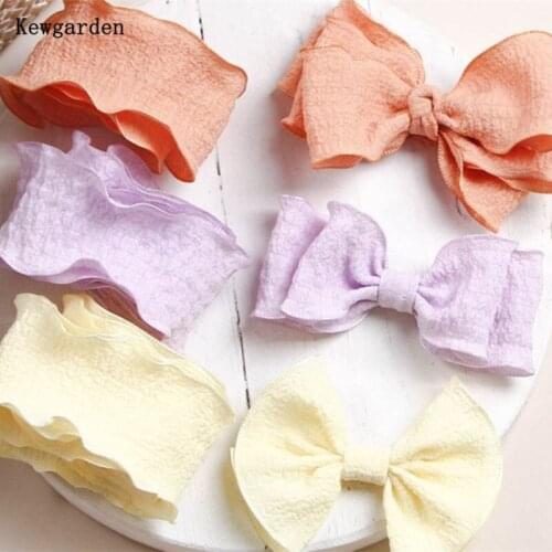 Kewgarden 1.5" 4cm Wavy Chiffon Ribbon Gift Packing DIY Bows Hair Accessories Handmade Tape Cartfs Decoration Wholesale 20 Yards