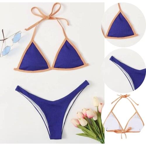SAGACEBikini swimsuit with fashionable color matching and edge wrapping, two piece suit, new summer womens купальник 2021 new