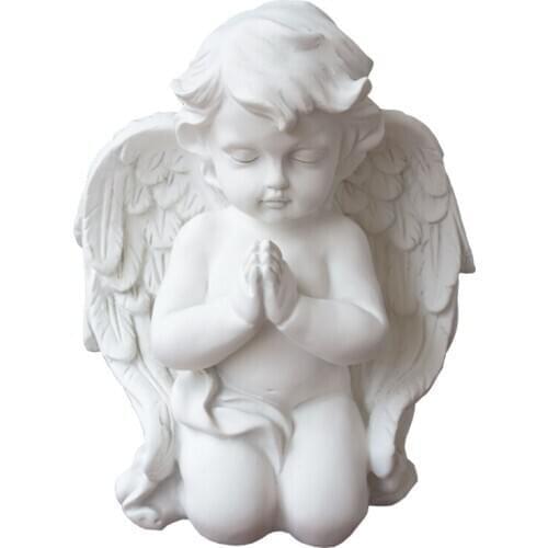 LOVELY ANGEL PLASTER FIGURE FURNISHING EUROPEAN-STYLE CREATIVE CHILDREN FIGURE SCULPTURE NEW BOOKSHELF DESKTOP SCULPTURE STATUE