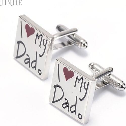 Fashion Square LOVE Dad Styling Color Paint Cuff Nails Mens Business Casual French Shirt Cuff Button Cufflinks Copper Products