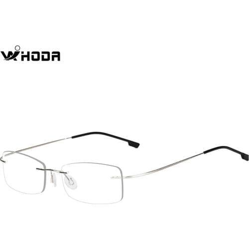 Screwless Mens Titanium Alloy Rimless Glasses Frames , Ultra-light Myopia Optical Frame , Screwless Frameless Eyeglasses F861