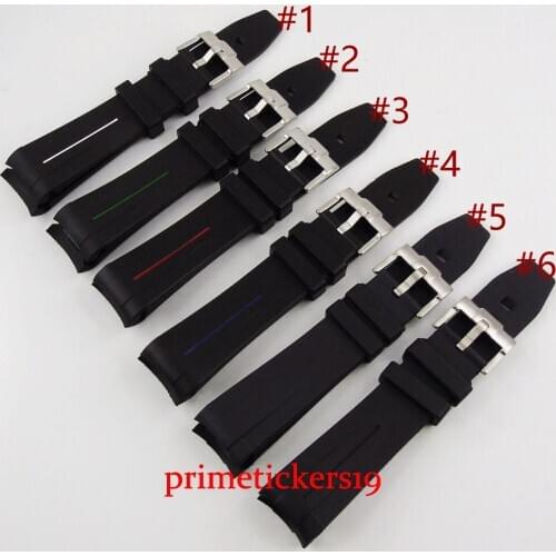 20mm new high quality black rubber strap fit 40mm watch