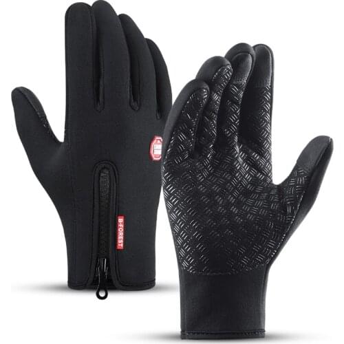Unisex Warm Gloves Full Finger Outdoor Cycling Gloves Touchscreen Bicycle Gloves Bike Camping Hiking Motorcycle Gloves 1 Pair