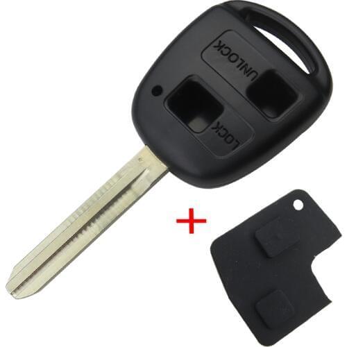 2 buttons blank transponder car key shell case For Toyota Camry Corolla verso avensi Prado prius auris remote control auto key