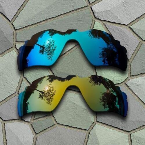 Sky Blue&Yellow Golden Sunglasses Polarized Replacement Lenses for Oakley Radar Path Vented