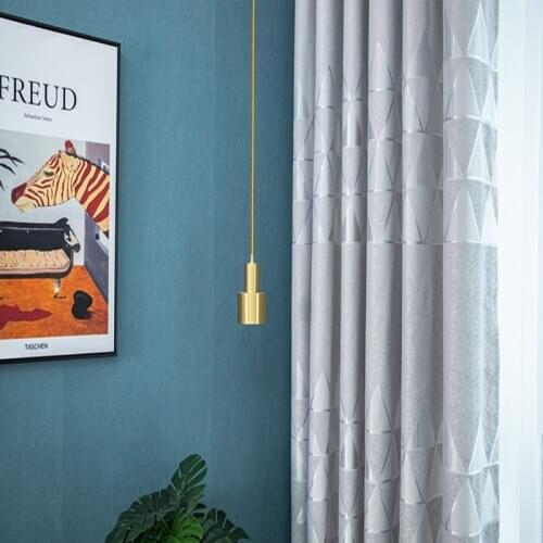 Modern Simple Jacquard Thickening and Shading Curtains for Living Dining Room Bedroom