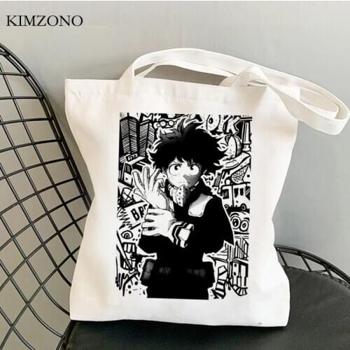 My Hero Academia shopping bag tote bolsas de tela shopper canvas shopping handbag bag sacola bolsas ecologicas sac toile