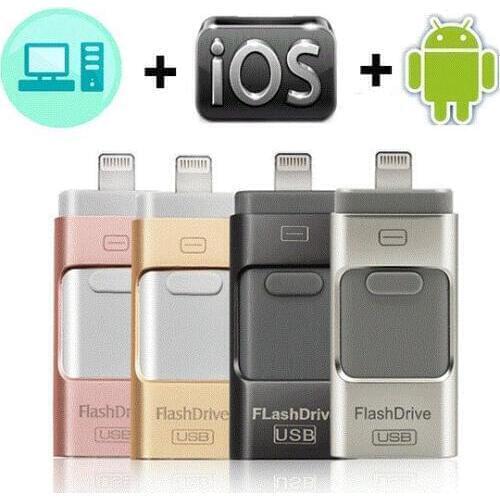 Newest iOS Usb Flash Drive For iPhone/iPad /Android Phone 3.0 USB Stick For iPhone6 7 8 X XS XR Pendrive 128GB Disk On Key