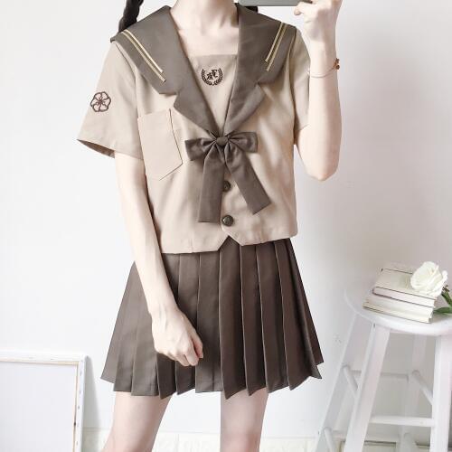 Japanese Uniforms Navy Sailor Suit For Women Kansai Students Long Sleeve Costume School Uniform For Girls