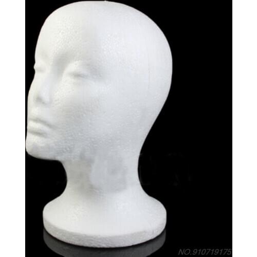 Female Foam Wig Hair Hat Glasses Display Mannequin Manikin Styrofoam Head Model D22 20 Dropshipping