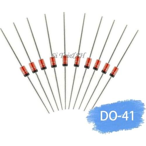 100pcs 1W Zener diode DO-41 3V 3V3 3V6 3V9 4V3 4V7 5V1 5V6 6V2 6V8 7V5 8V2 9V1 10V 11V 12V 13V 15V 1N4733A 1N4742A 1N4728A