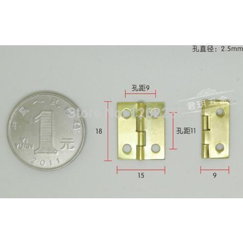 18 * 15 mm ordinary wooden box accessories copper plating gold small hinges wholesale