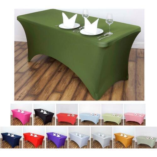 4ft 5ft 6ft 8ft Arched Rectangular Spandex Table Cover For Wedding Party Banquet Events Decoration Wedding Buffet