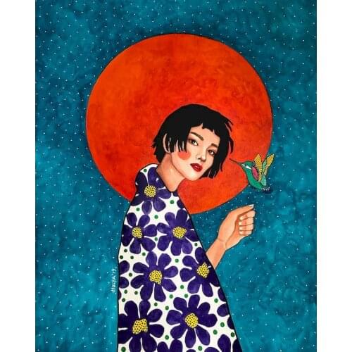 40x50cm Painting By Numbers Kits Long Hair Cool Girl Figure Oil Paints Acrylic Cnavas Home Bedroom Wall Artcraft Picture