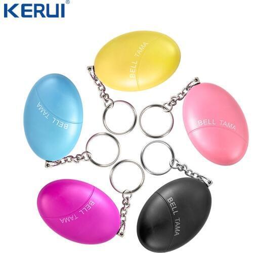 5 Pcs Personal Anti-Attack Protection Egg Shape Panic SOS Personal Keychain Anti-Defense Alarm System for Girl Child Elderly