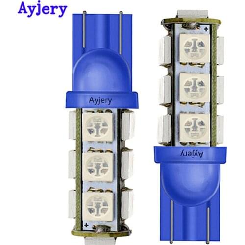 AYJERY Wholesales 1000 pcs T10 194 168 192 W5W 13 SMD 5050 led Car reading Light Instrument Lamp Wedge Interior clearance Bulb