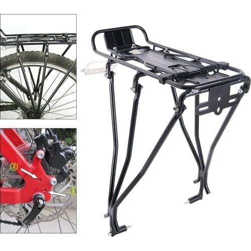 Bicycle Luggage Carriers Cargo Seat Post Carrier Rear Rack Aluminum Alloy Frame Carrier Holder Mount Bicycle Pannier Rack