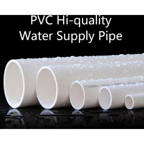 2pcs 50cm OD 20~50mm White UPVC Pipe Hi-quality Water Supply Pipe Irrigation Fish Tank PVC Pipe Aquarium Drainpipe Water Tube
