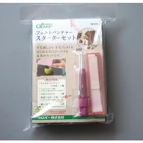 Free shipping needle felt CLOVER Japan Pen Style Needle Felting Tool Pin Applique Puncher + Felting Foam Pad 58-610