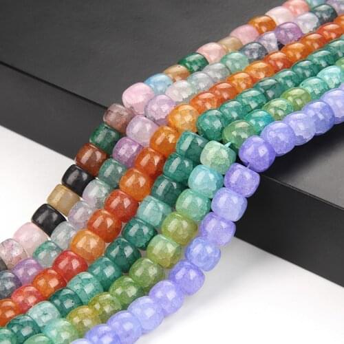 10*8mm Agates Cylinder Beads Gemstones Natural Stone Flower Agates Loose Column Beads For Jewelry Making Diy Necklace Bracelet
