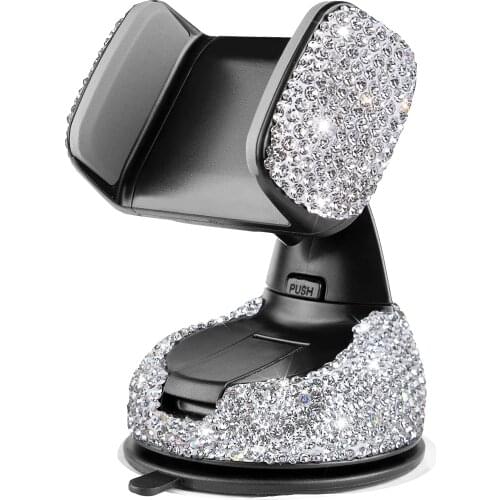 Phone Mount Cell Phone Holder with One More Air Vent Base,Bling Crystal Universal Phone Mount Holder Cradle for Dashboard