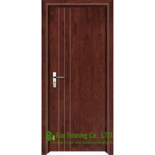 40mm thickness Timber veneer door for residential villa, Swing type door, inward & outward opening entry door, MDF Timber door