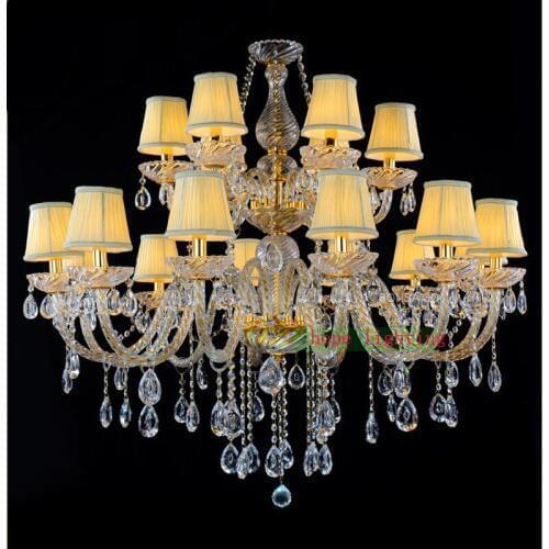 Living room crystal candle light restaurant led chandelier light modern gold crystal chandelier Hotel lobby Crystal light