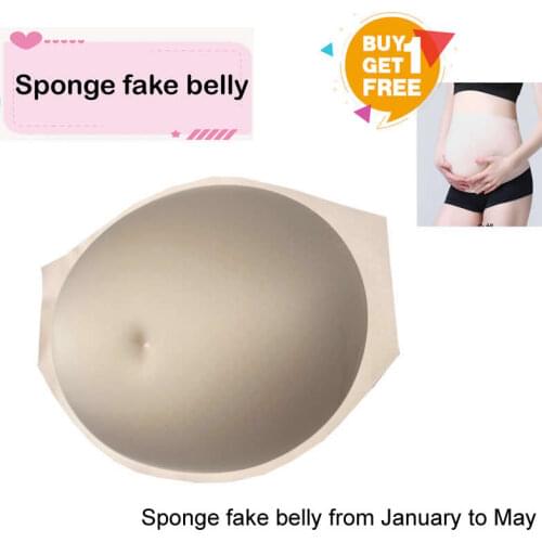 BIMEI Fake Pregnant Belly Style, Suitable for Male and Female Actors. Cotton Pregnant Women Fake Belly, Transsexual Fake Pregnan