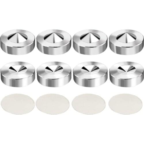 K5DB 4Pcs Stainless Steel Shockproof Spike Pads Isolation Stand FeetAmplifier Speaker Player Subwoofer