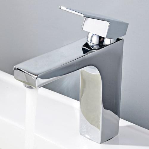 Single Hole Deck Mount Brass Bathroom Faucet Vanity Vessel Sinks Cold Hot Water Mixer Electroplated Surface