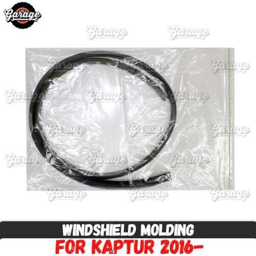 Windshield molding for Renault Kaptur 2016- material Rubber deflector pad accessories protective from damage car styling tuning