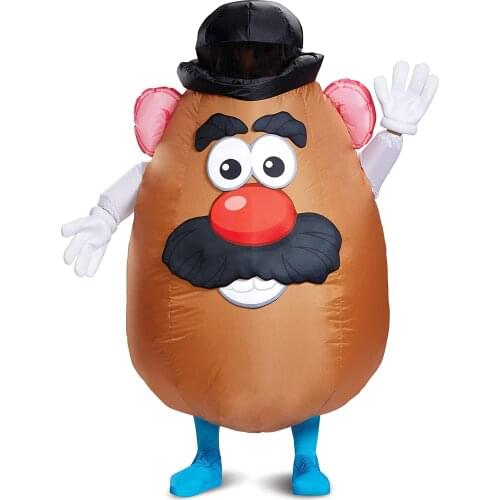 Inflatable Mr. Potato Head Mascot Costume Cosplay Party Game Cartoon Dress Outfits Carnival Halloween Xmas Easter Ad Apparel