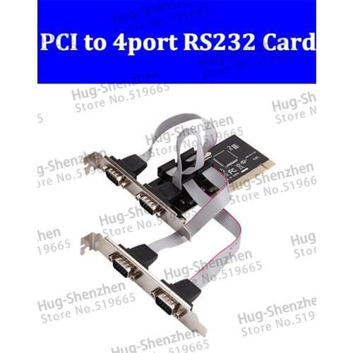 New Sale 4 Four RS-232 RS232 DB9 9 Pin Serial Port to PCI I O Controller Card Adapter Lowest price for desktop