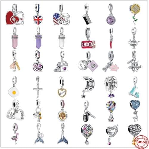 New Colorful Balloons Infinity Hearts Stars Dangle Charm DIY fine beads Fit Original Pandora Charms Silver 925 Bracelet Jewelry