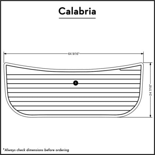 Calabria Swim Platform Pad Boat EVA Teak Decking 1/4" 6mm