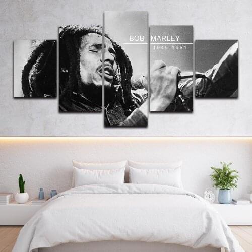 Canvas Poster Singer Bob Marley Wall Art Print Painting Wall Pictures Bedroom Decor No Frame